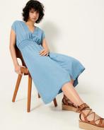 Sessùn geweldig mooi jurkje in zachte blauwe chambray 36, Ophalen of Verzenden, Zo goed als nieuw, Blauw, Onder de knie
