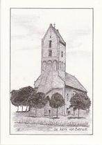 Bierum (Gr.) pentekening van de kerk. door v.d. Grift., Verzenden, 1980 tot heden, Ongelopen, Groningen