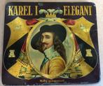Fraai sigarenblik Karel I Elegant (voor 10 sigaren Amarillo), Tabaksdoos of Verpakking, Gebruikt, Ophalen of Verzenden
