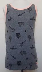 Sturdy grijs singlet met zwarte printjes mt. 128, Sturdy, Ophalen of Verzenden, Zo goed als nieuw, Shirt of Longsleeve