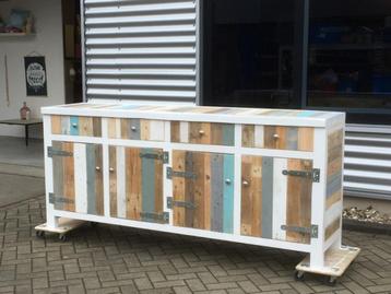Dressoir sloophout circulair upcycle scrapwood maatwerk kast beschikbaar voor biedingen