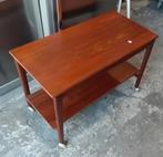 Retro teak koffietafel bijzettafel trolley tvmeubel, Ophalen, Huis en Inrichting