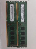 2x 2GB DDR3 RAM Geheugen, Gebruikt, DDR3, Ophalen of Verzenden, Desktop