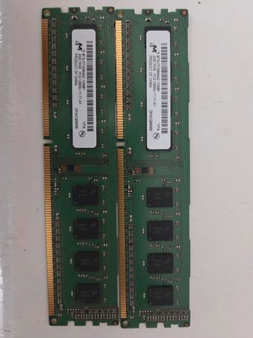 2x 2GB DDR3 RAM Geheugen beschikbaar voor biedingen