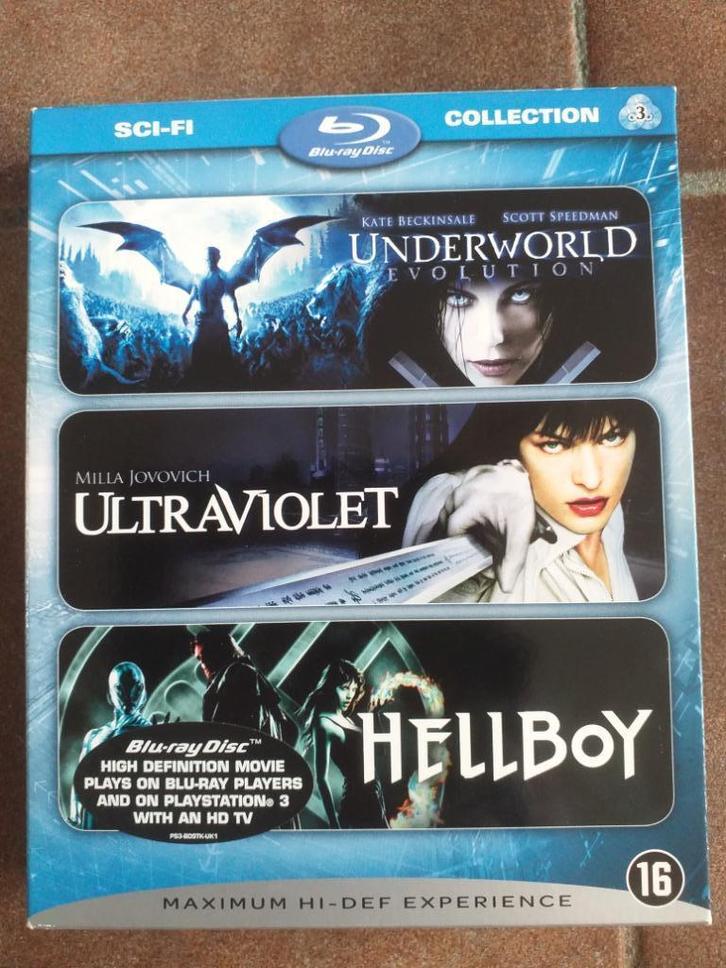 SciFi Collection Underworld Evolution, Ultraviolet, Hellboy, Cd's en Dvd's, Blu-ray, Zo goed als nieuw, Science Fiction en Fantasy