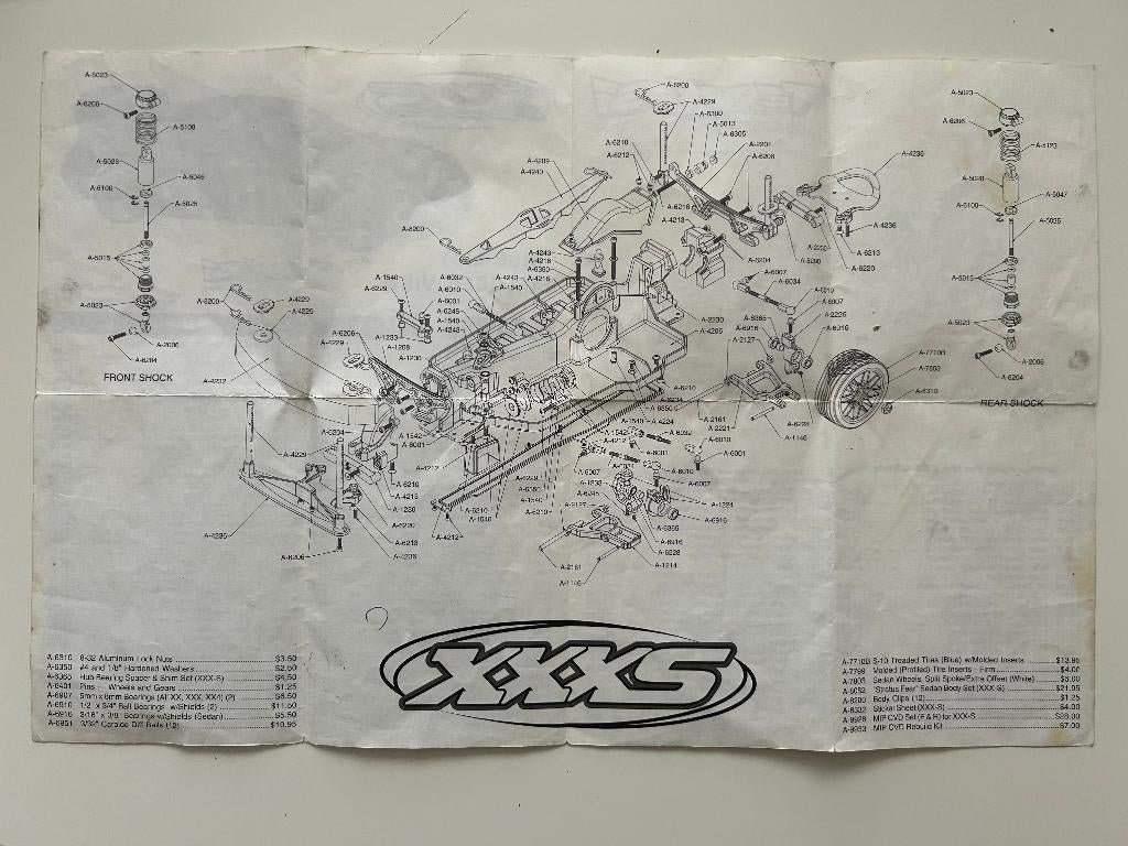 Team Losi XXXS handleiding folder rc modelbouw