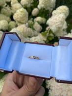 9 karaat 9k gouden pink ring diamant diamantje vintage, Ophalen of Verzenden