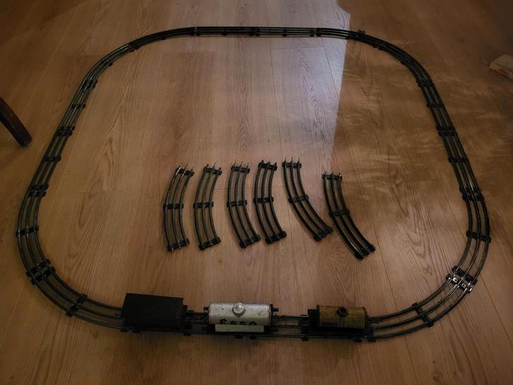 Blikken trein spoorrails spoor O marklin Lionel meccano, Antiek en Kunst, Antiek | Speelgoed, Ophalen