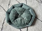 Hondenmand los kussen groen pluche glad opstaande rand, Ophalen of Verzenden, Gebruikt, Stof