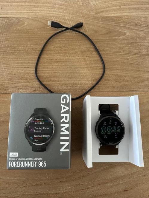Garmin 965 smartwatch met factuur en garantie, Sieraden, Tassen en Uiterlijk, Sporthorloges, Zo goed als nieuw, Android, Zwart