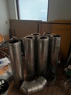 Dubbelwandige Kachelpijp 150mm - Compleet Pakket, Gebruikt, Kachel, Minder dan 60 cm, Ophalen of Verzenden