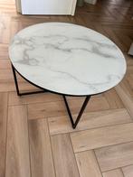Westwing Antigua Salontafel marmerlook, Huis en Inrichting, Tafels | Salontafels, Ophalen, 100 tot 150 cm, Rond, 50 tot 100 cm