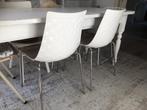 Twee witte Calligaris Ice eetkamer stoelen, Ophalen, Gebruikt, Twee, Wit
