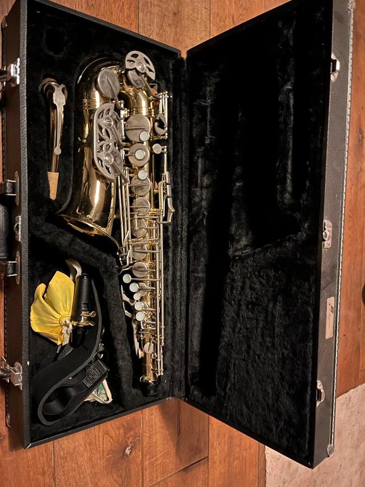 Gebruikte Saxofoon met Koffer, Muziek en Instrumenten, Blaasinstrumenten | Saxofoons, Gebruikt, Alt, Met koffer, Ophalen of Verzenden