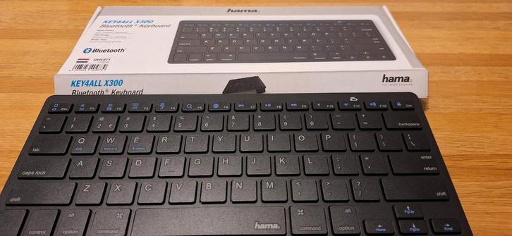 Hama KEY4ALL X300 Bluetooth Toetsenbord - Qwerty, Computers en Software, Toetsenborden, Gebruikt, Qwerty, Draadloos, Opvouwbaar