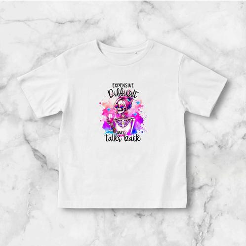 Nieuw bedrukt t-shirt ‘expensive’, Kleding | Dames, T-shirts, Nieuw, Maat 46/48 (XL) of groter, Wit, Korte mouw, Ophalen of Verzenden