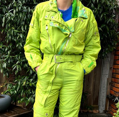Vintage Retro Skipak S/M, Kleding | Dames, Jassen | Winter, Zo goed als nieuw, Maat 38/40 (M), Groen, Ophalen of Verzenden