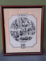 Vintage glasgravure De Metselaar Swaenepoel, Antiek en Kunst, Ophalen of Verzenden