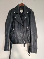 Zwart 100% leren bikerjack van Zara maat S, Ophalen of Verzenden, Zo goed als nieuw, Jasje, Maat 36 (S)