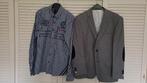 Colbert met blauw hemd, Ophalen of Verzenden, Gedragen, Maat 52/54 (L), Grijs