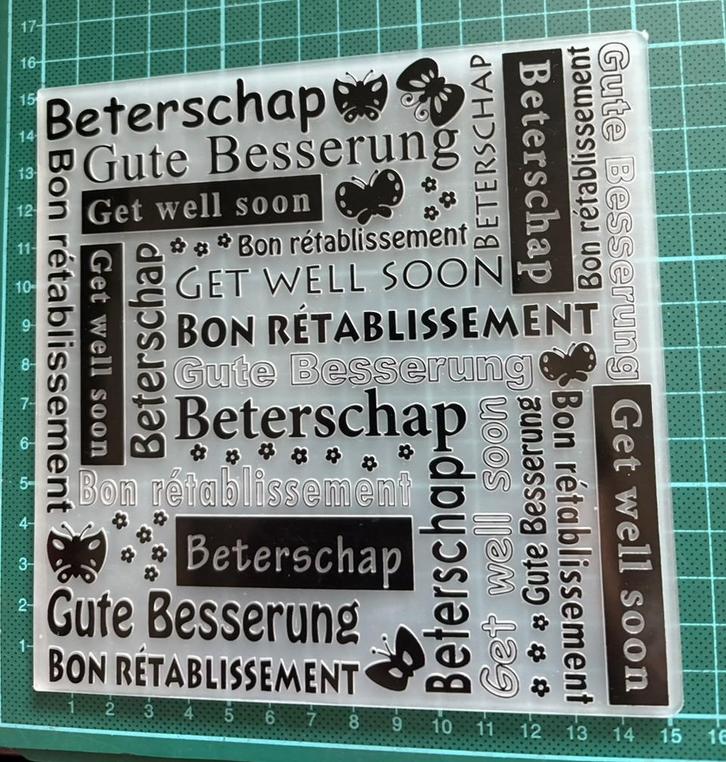 Nelly Snelle embossingfolder Beterschap', Hobby en Vrije tijd, Kaarten | Zelf maken, Zo goed als nieuw, Ophalen of Verzenden