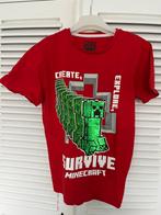 Rood minecraft t-shirt met pailletten, Minecraft, Ophalen of Verzenden, Zo goed als nieuw, Shirt of Longsleeve