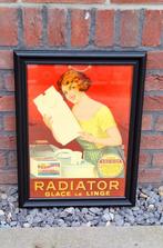 Reclame karton van merk Radiator stijfsel voor de was/strijk, Verzamelen, Ophalen, Reclamebord, Gebruikt, Nvt