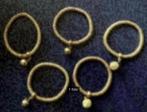 5 armbanden of mouwenophouders; goudkleurig, Ophalen of Verzenden, Zo goed als nieuw, Goud, Met bedels of kralen