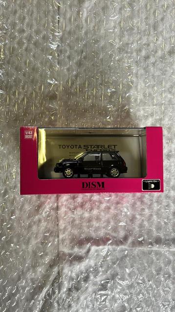 Toyota starlet DISM miniatuur 1:43 zwart beschikbaar voor biedingen