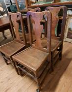 4 mooie echte oude gave houten stoelen hebben een goede zit, Ophalen