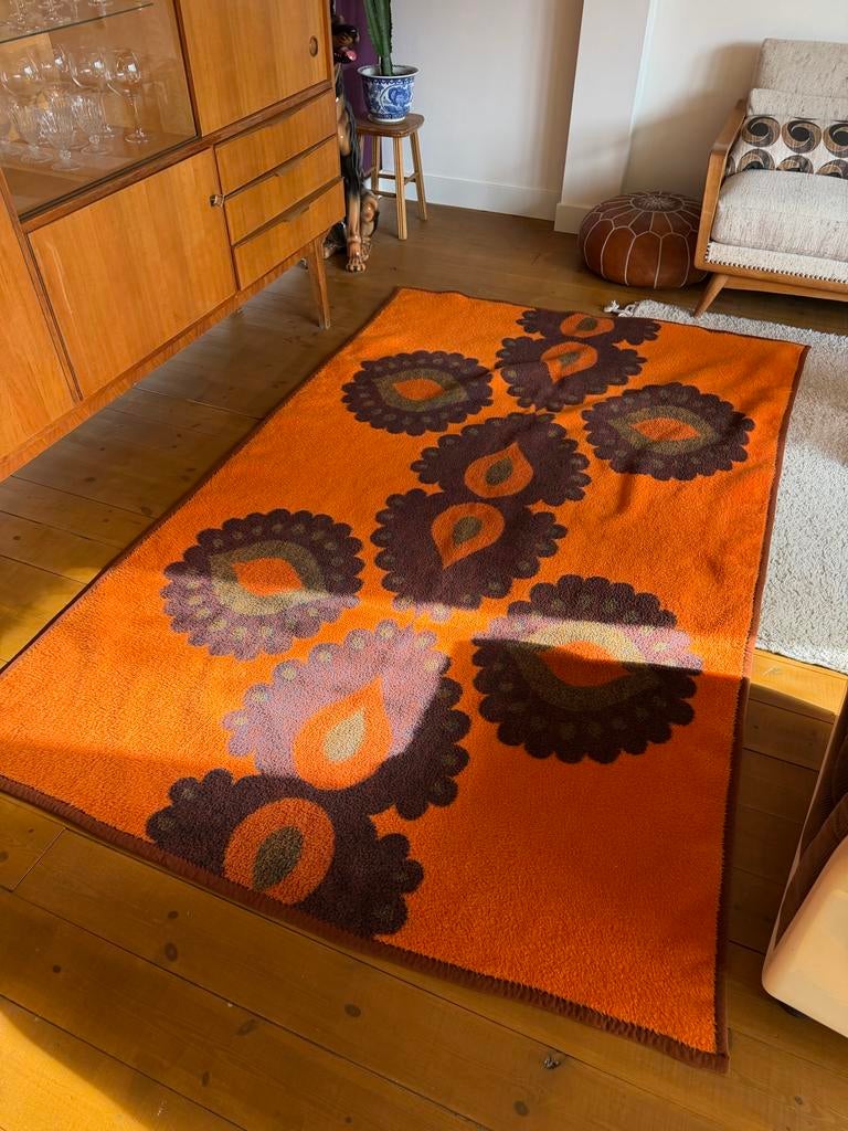 Vintage AaBe deken - 240x160 cm, Huis en Inrichting, Woonaccessoires | Plaids en Woondekens, Ophalen of Verzenden, Gebruikt