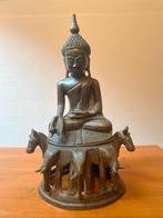 Antiek Boeddhabeeld op olifantenvoet, Ophalen of Verzenden