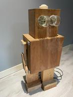 Houten sloophout robot met verlichting/ lamp kinderkamer / s, Kinderen en Baby's, Kinderkamer | Inrichting en Decoratie, Ophalen of Verzenden