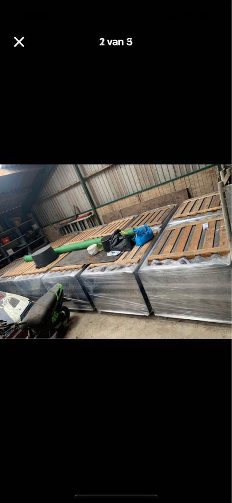 Nieuw!! Golfplaten etherit, Doe-het-zelf en Verbouw, Dakpannen en Dakbedekking, Nieuw, Golfplaat, Overige materialen, Grijs, 15 m² of meer