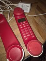 Philips vaste telefoon rood..wi, Ophalen of Verzenden, Zo goed als nieuw, 1 handset