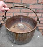 Antiek koper ketel " Aker" heksenketel openhaardhout kookpot, Ophalen of Verzenden, Koper