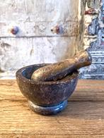 Vijzel van bruin marmer, Ophalen of Verzenden