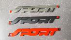 3D metalen zwart rood of chromen SPORT sticker badge embleem, Ophalen of Verzenden, Nieuw, Sticker