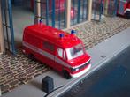 Mercedes Benz 207D Dubbele cabine Hochdach - Herpa brandweer, Ophalen of Verzenden, Gebruikt, Bus of Vrachtwagen, Rietze