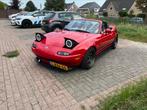 Turbo Mazda mx5 na 1990, Auto's, Achterwielaandrijving, Zwart, 4 cilinders, Cabriolet
