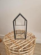 Huisje glas metaal zwart terrarium planten, Huis en Inrichting, Overige kleuren, Ophalen of Verzenden, Minder dan 50 cm, Glas