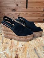 Vintage suede 70's kurk sleehak maat 39, Kleding | Dames, Schoenen, Ophalen of Verzenden, Zo goed als nieuw, Bruin