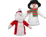 pop Handpop Kerstman en Sneeuwpop Lengte 22 cm NIEUW, Nieuw, T, Ophalen of Verzenden, H