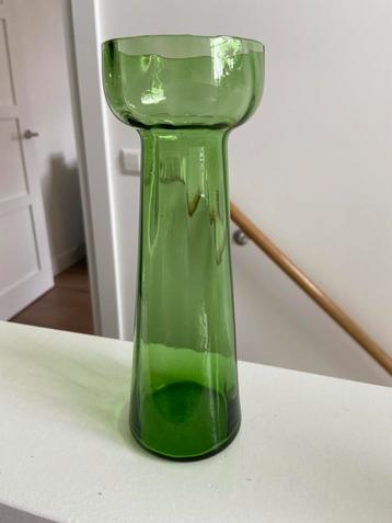 Oud bollenglas hyacintenvaas groen glas Leerdam puntgaaf beschikbaar voor biedingen