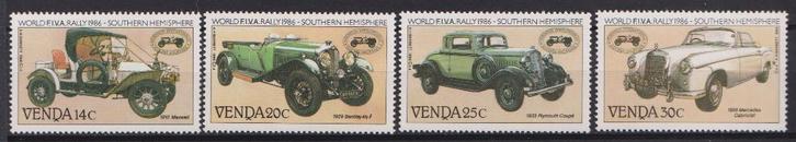Venda (Z-Afrika) 1986 WK Rally Antieke auto's, Postzegels en Munten, Postzegels | Thematische zegels, Postfris, Auto's, Verzenden