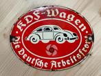VW KDF wagen schildje, Ophalen of Verzenden, Overige soorten, Duitsland, Embleem of Badge