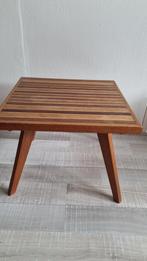 Vintage Houten Bijzettafel Handgemaakt, Minder dan 45 cm, Minder dan 55 cm, Gebruikt, Ophalen of Verzenden