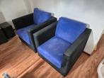 4 stoelen zwart/blauw, Ophalen, Gebruikt, Minder dan 150 cm