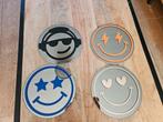 Leuke Smiley decoratie spiegels, Huis en Inrichting, Woonaccessoires | Spiegels, Ophalen, Minder dan 50 cm, Rond, Zo goed als nieuw