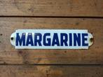 Oud emaille bordje Margarine in blauw, brocante kruidenier, Antiek en Kunst, Ophalen of Verzenden